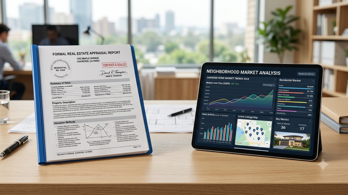 Appraisal vs market value divorce California property evaluation forms