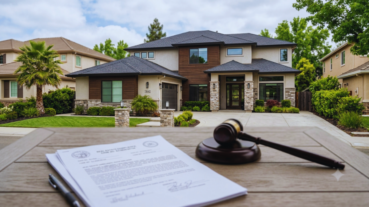 A residential property in Stockton representing a CDRE court compliance divorce process