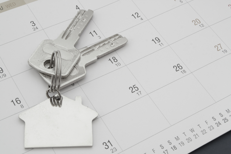 Coordinating a calendar and keys for a divorce real estate timeline San Joaquin County