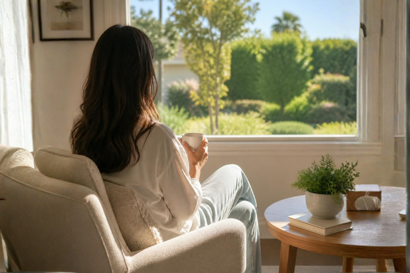 A calm residential setting in San Joaquin County reflecting the emotional side of selling home divorce